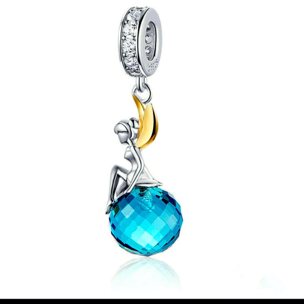 New Disney 925/ White Gold Charm Bead